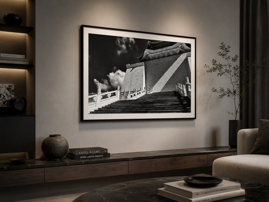 Chiang Kai-Shek Memorial Hall – Taipei Black and White Fine Art Photograph