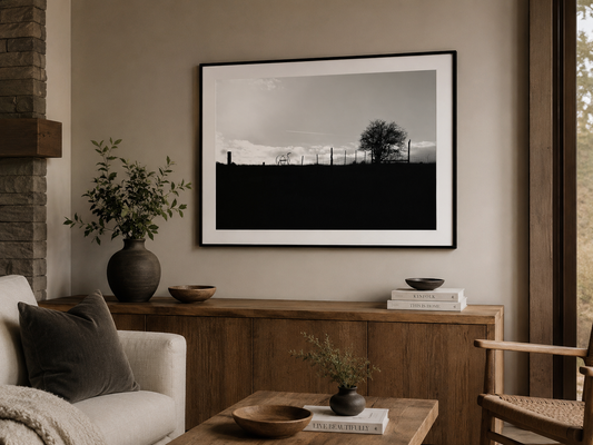 Hose Cart | Black and White Rural Landscape Fine Art Photography Print