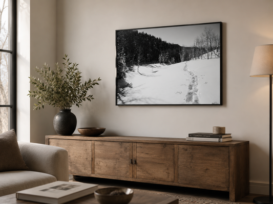 Snowshoe – Black and White Winter Landscape Fine Art Photograph