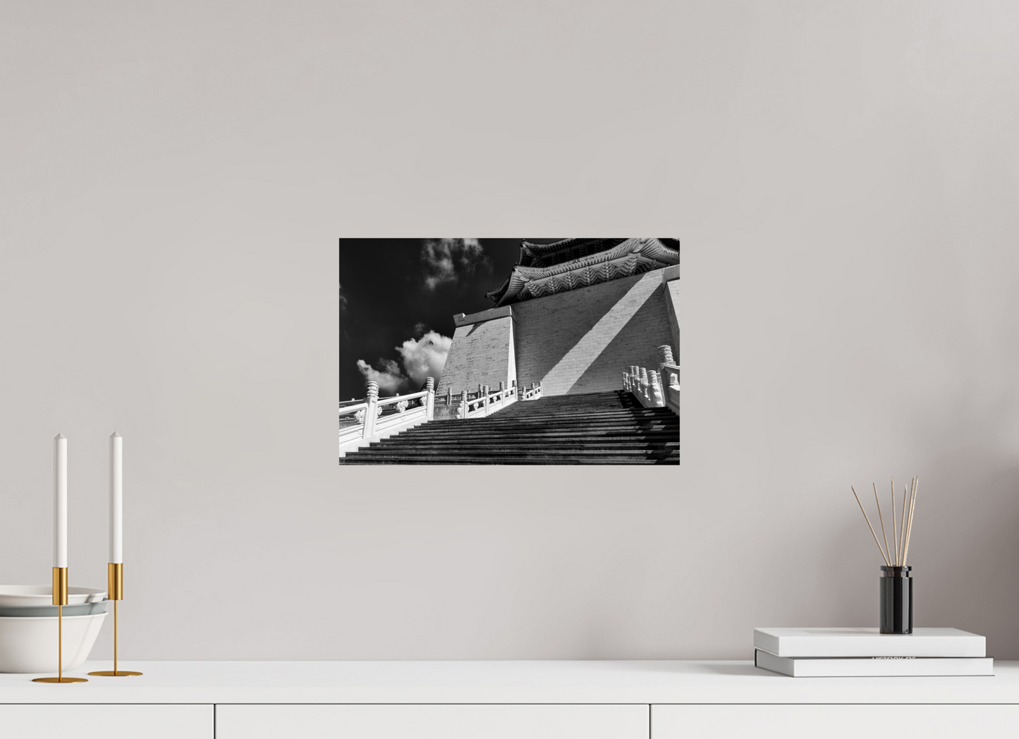 15 x 10″, -Photo Print on Fuji Crystal DP II Chiang Kai-shek Memorial Hall Black and White Fine Art Photograph