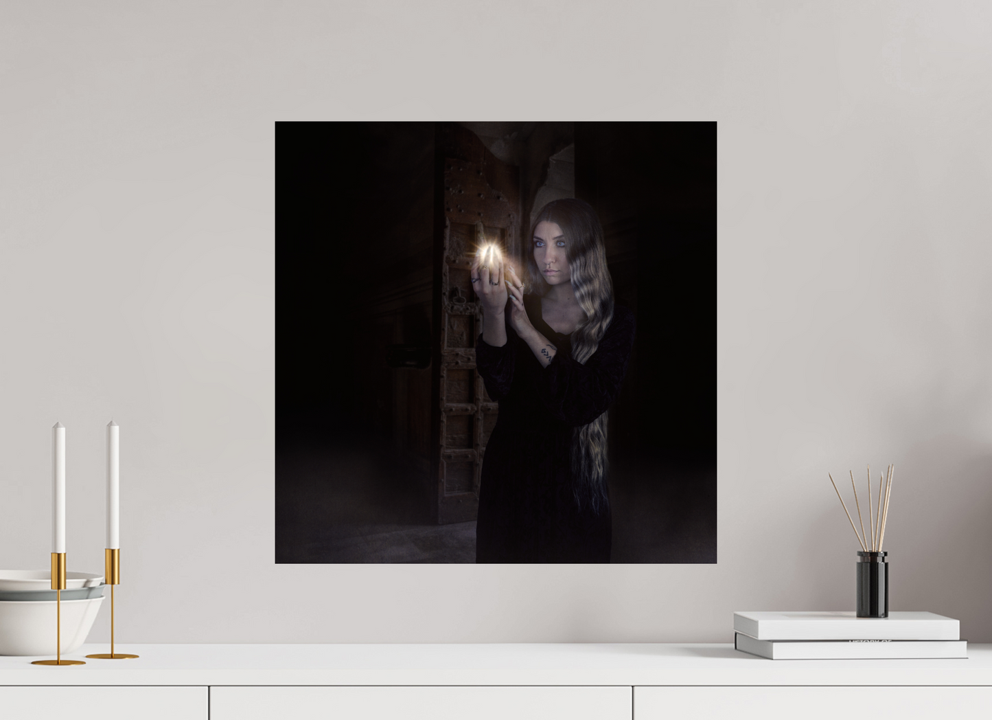 20 x 20″, -Giclée Fine Art Print Divination | Light in Darkness