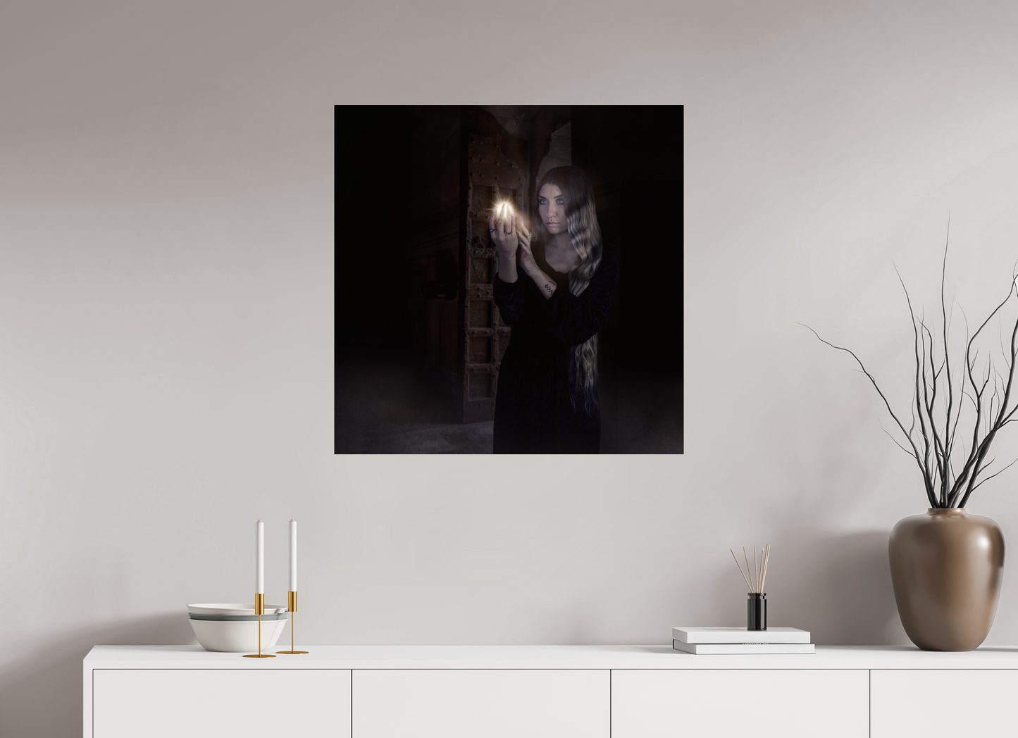 30 x 30″, -Giclée Fine Art Print Divination | Light in Darkness
