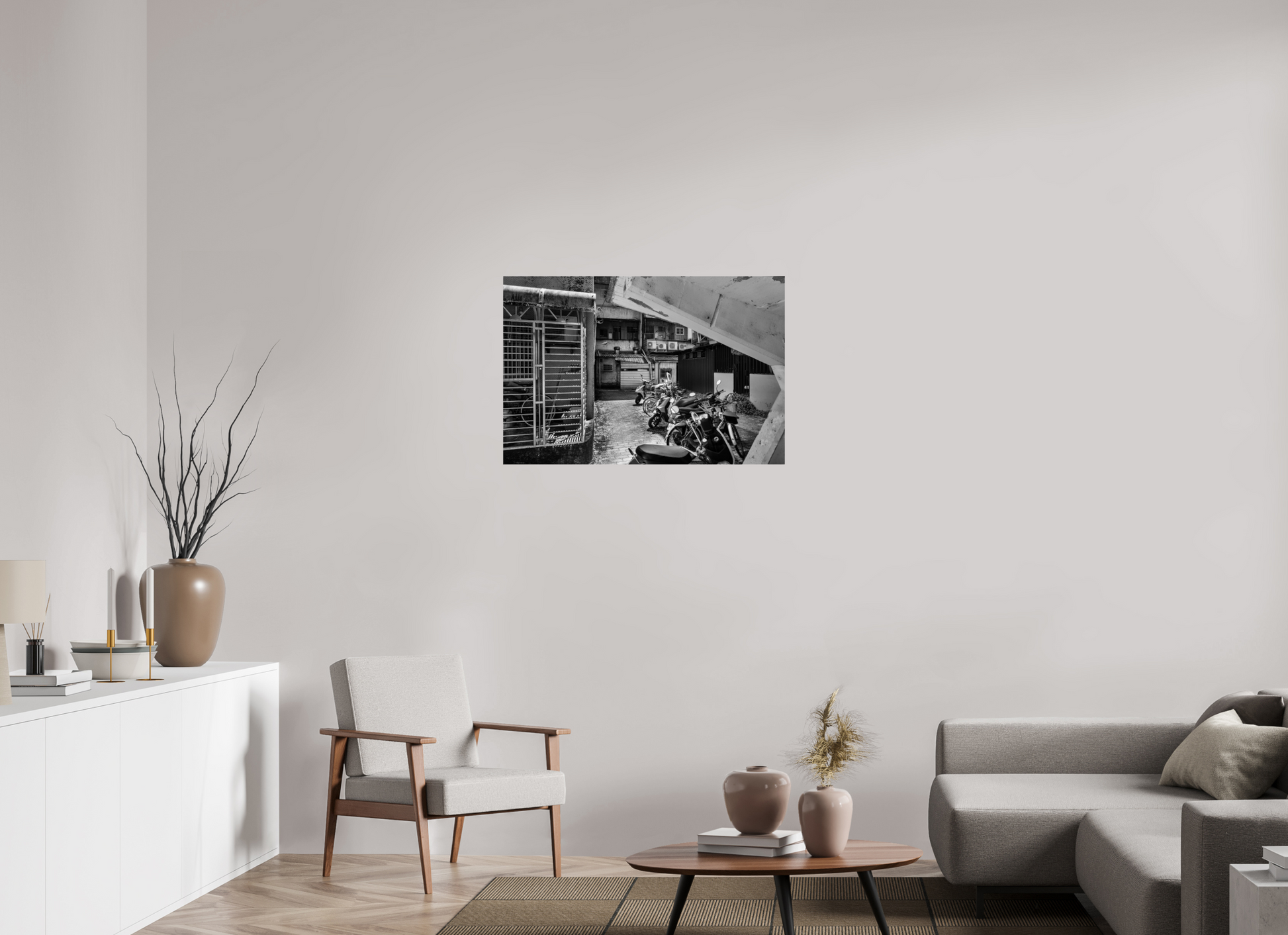36 x 24″, -Photo Print on Ilford Baryta Paper Yilan Neighborhood Black and White Fine Art Photograph Yilan Taiwan