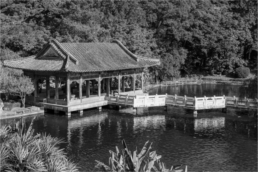 Main image Zhishan Garden Black and White Fine Art Photograph Taipei Taiwan