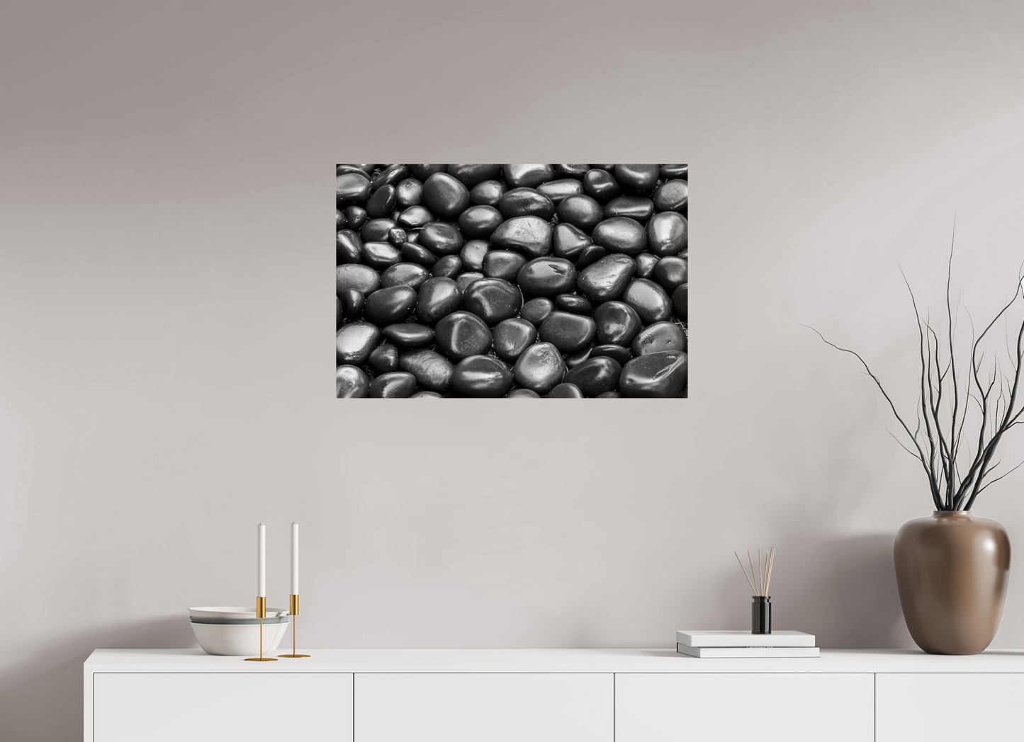 30 x 20″, -Photo Print on Fujiflex High Gloss Garden Stones | After the Rain