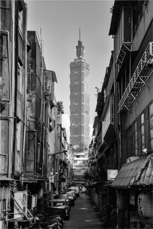 Main image Taipei 101 Black and White Fine Art Photograph Wall Art