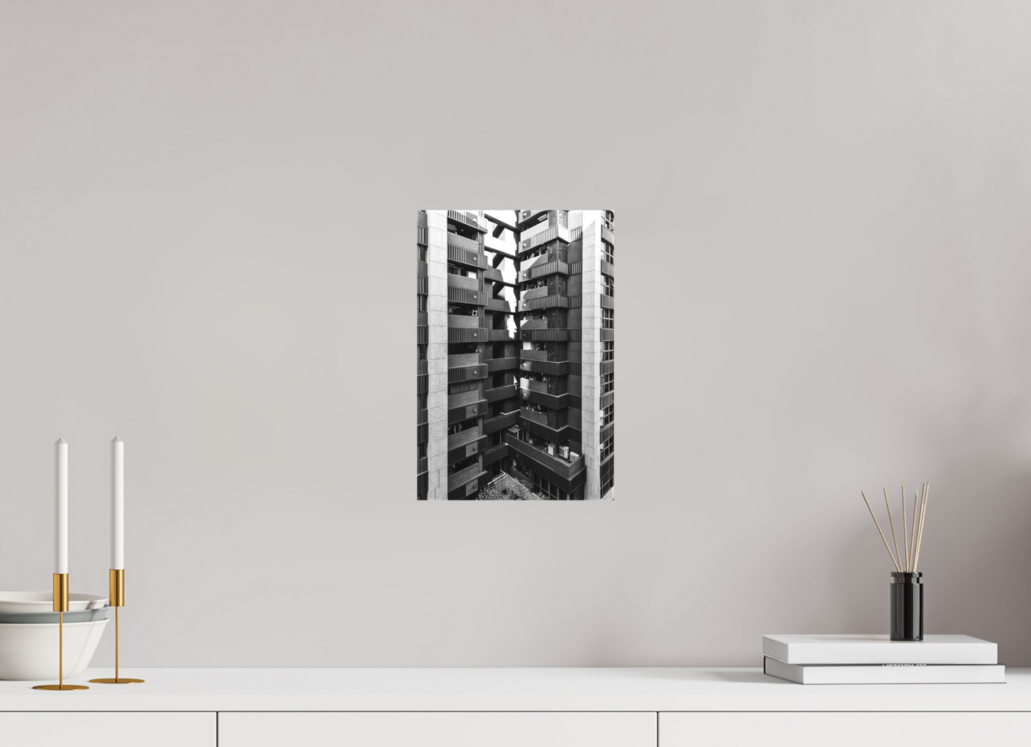 8 x 12″, -Matte Canvas on Stretcher Frame High rise Black and White Fine Art Photograph Taipei Taiwan