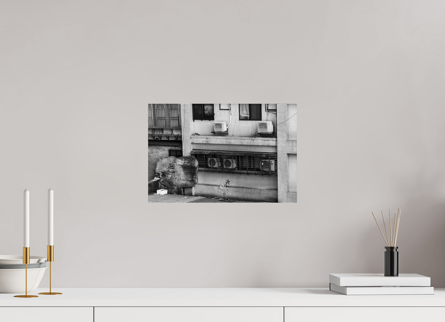 15 x 10″, -Photo Print on Fuji Crystal DP II Rear Window Black and White Fine Art Photograph Taipei Taiwan