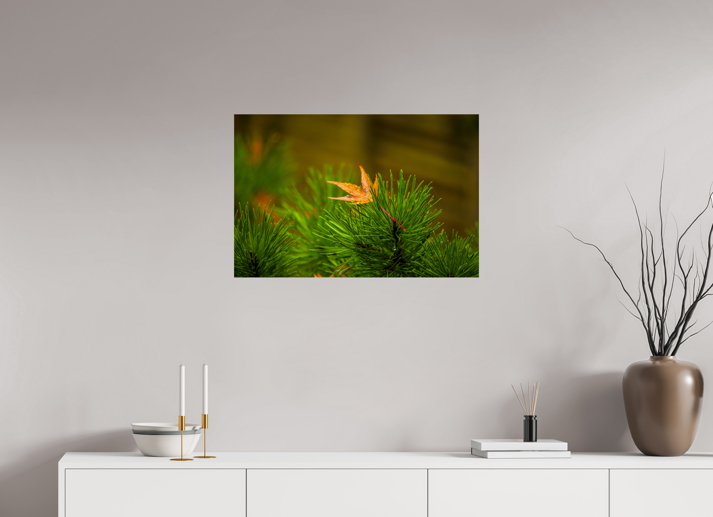 30 x 20″, -Giclée Fine Art Print After the Rain | Maple on Pine