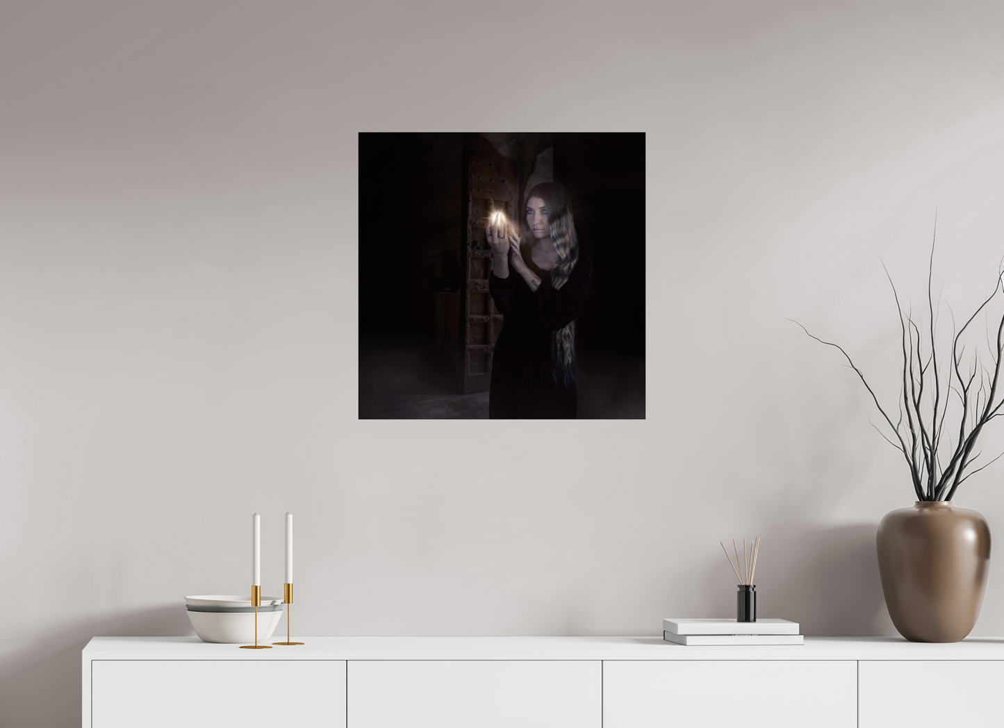 25 x 25″, -Giclée Fine Art Print Divination | Light in Darkness