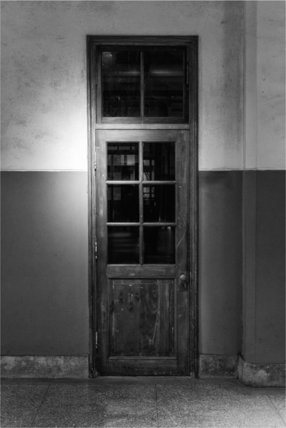 Main image Old Wood Door Black and White Fine Art Photograph Taipei Taiwan