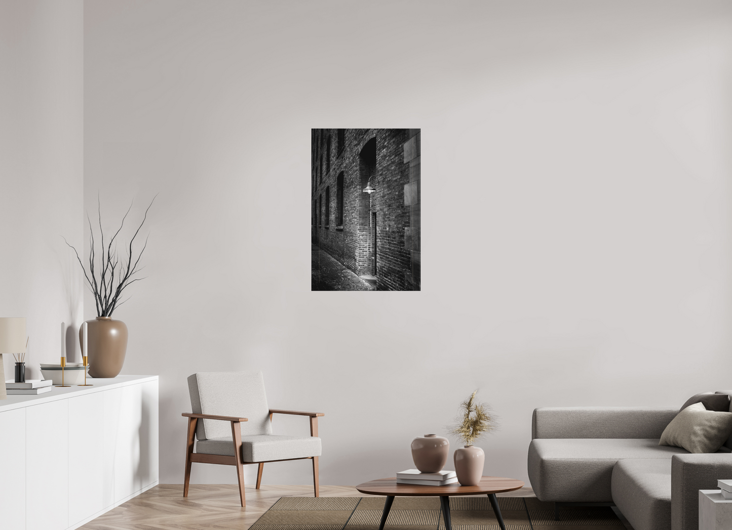 24 x 36″, -Textile Print on Stretcher Frame Alleyway