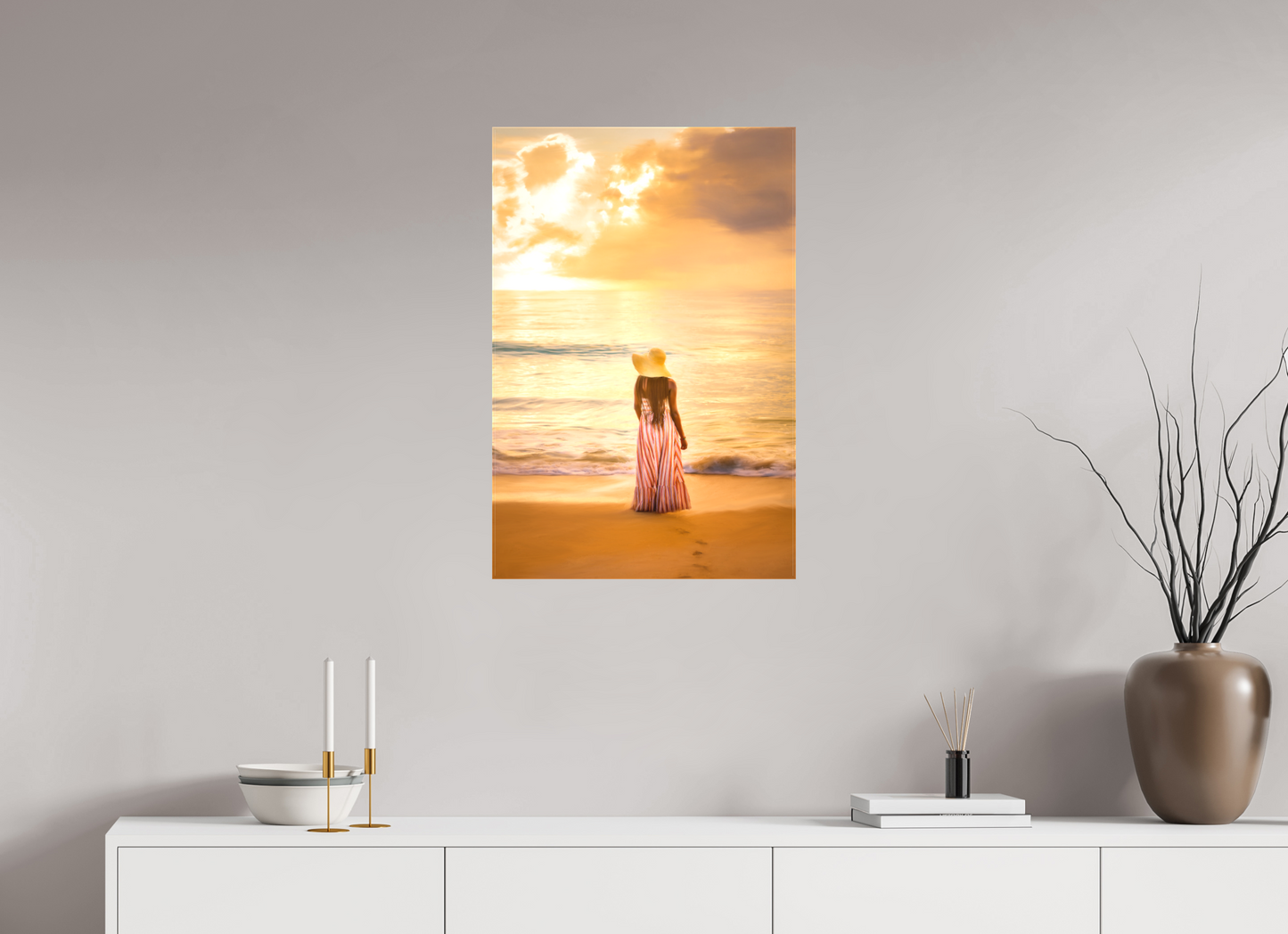20 x 30″, -Textile Print on Stretcher Frame Vero Sunrise | The Quiet Beauty of a Vero Beach Sunrise
