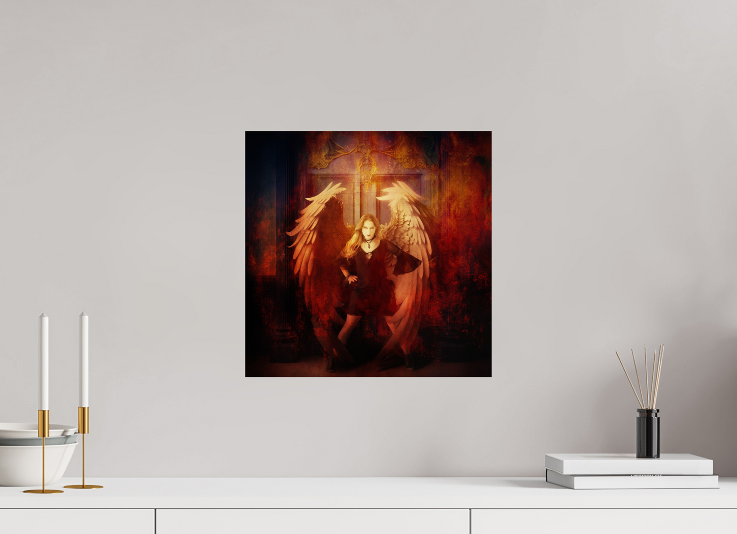 15 x 15″, -Photo Print on Fuji Crystal DP II Unveiling Darkness – Fine Art Fantasy Photography