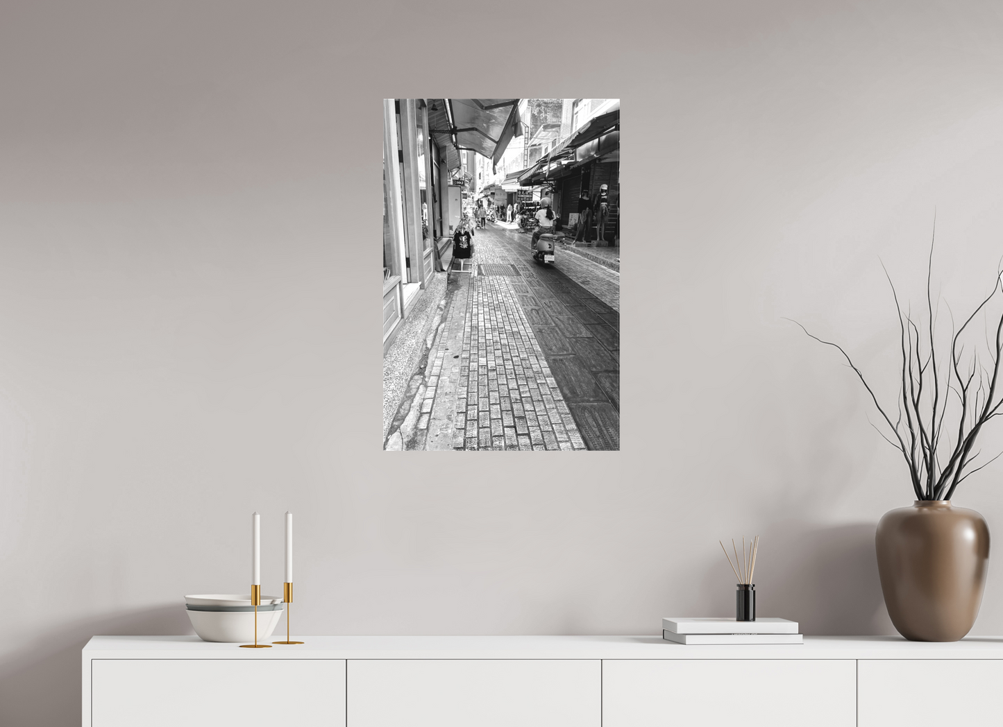20 x 30″, -Textile Print on Stretcher Frame Golden Triangle Black and White Fine Art Photograph Hualien Taiwan