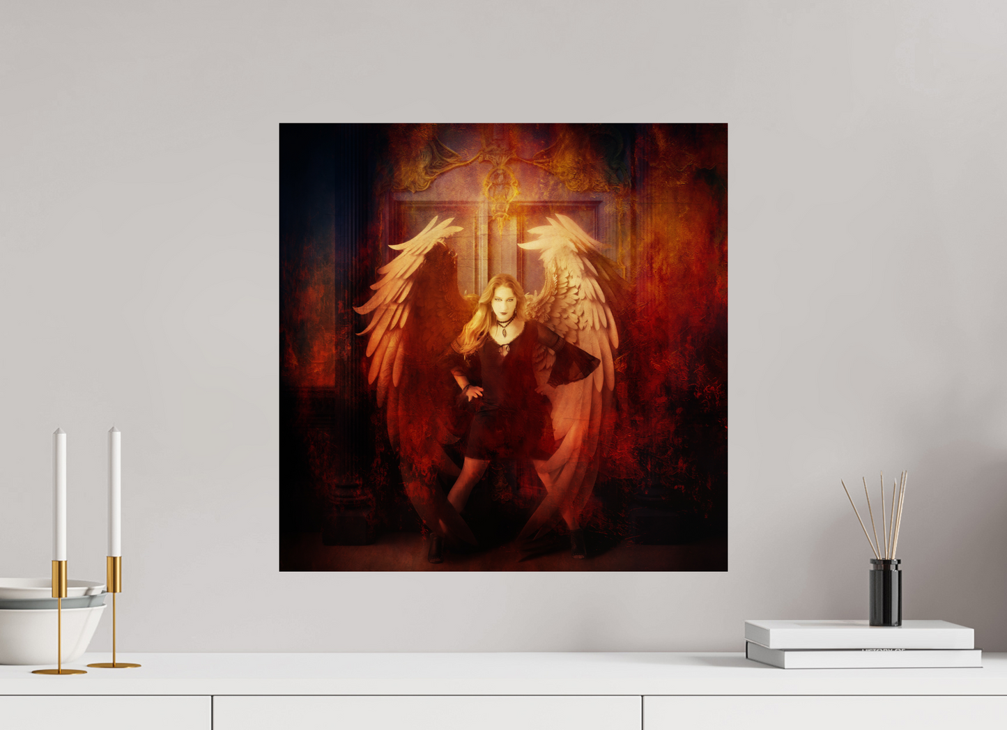 20 x 20″, -Giclée Fine Art Print Unveiling Darkness – Fine Art Fantasy Photography