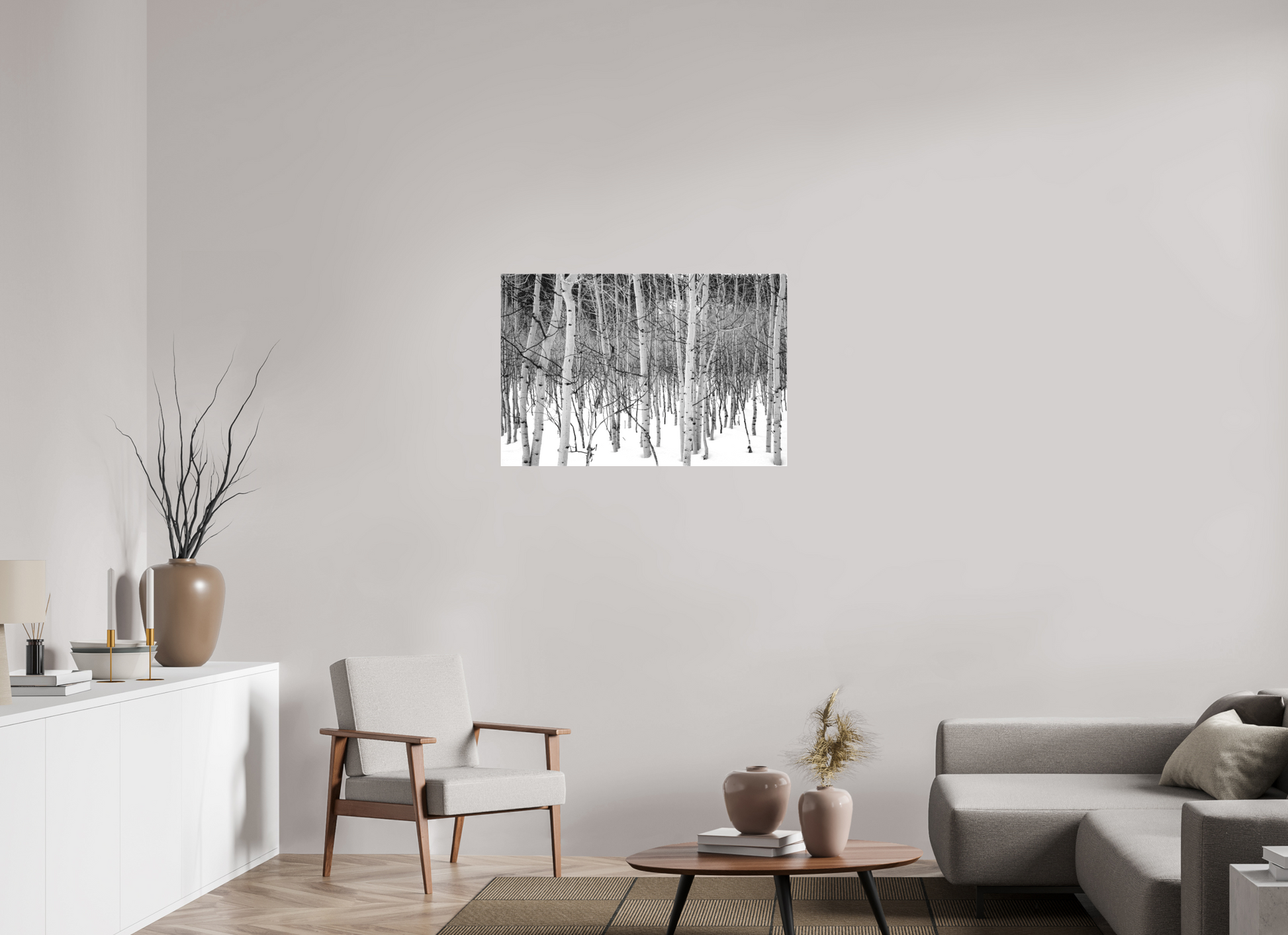 36 x 24″, -Textile Print on Stretcher Frame Wasatch Aspen