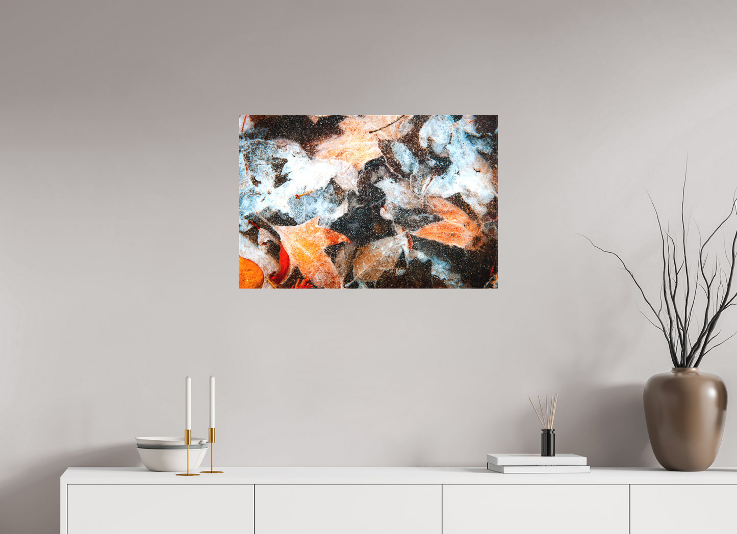 30 x 20″, -Matte Canvas on Stretcher Frame Autumn in Ice