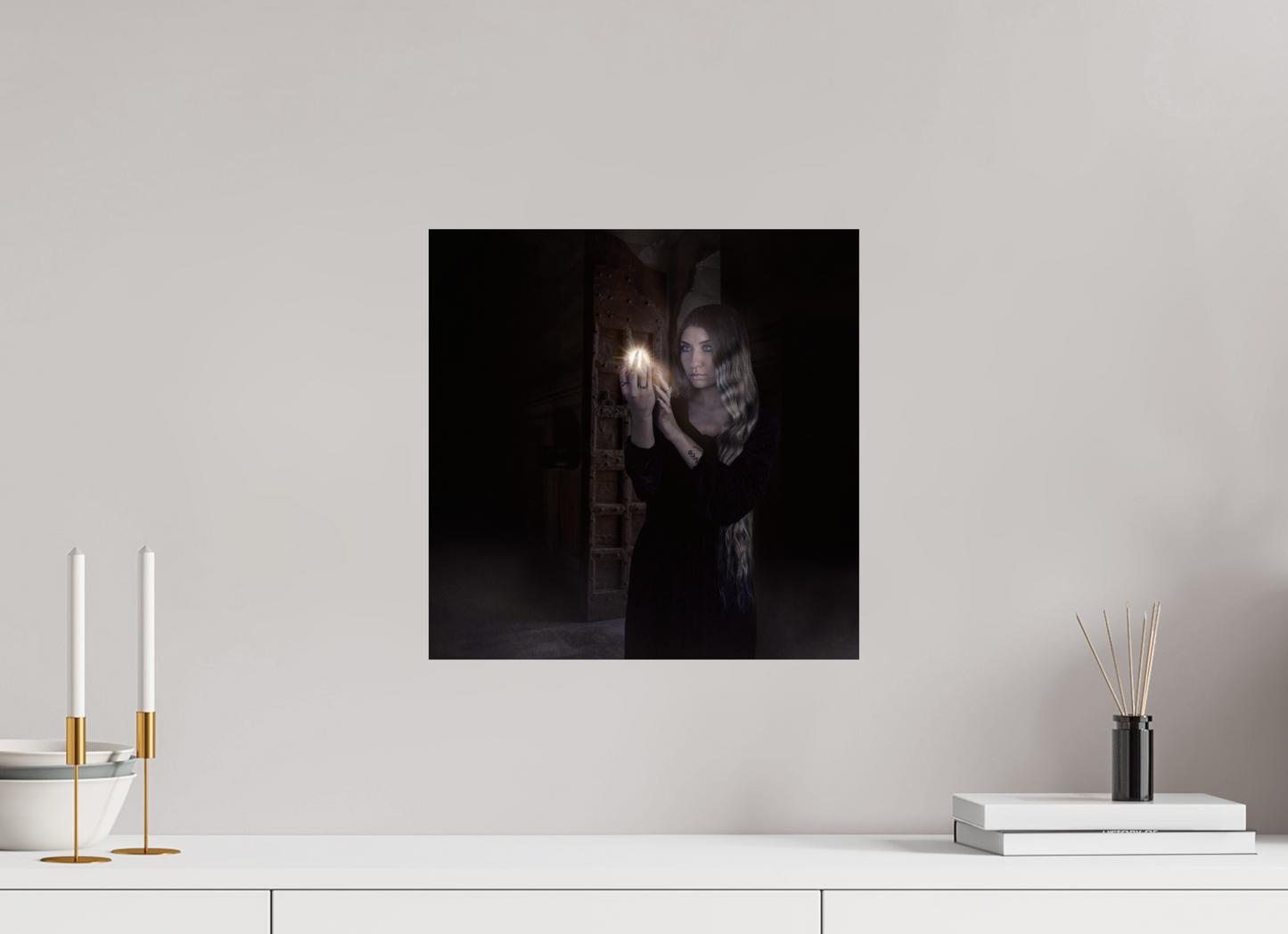 15 x 15″, -Photo Print on Fujiflex High Gloss Divination | Light in Darkness
