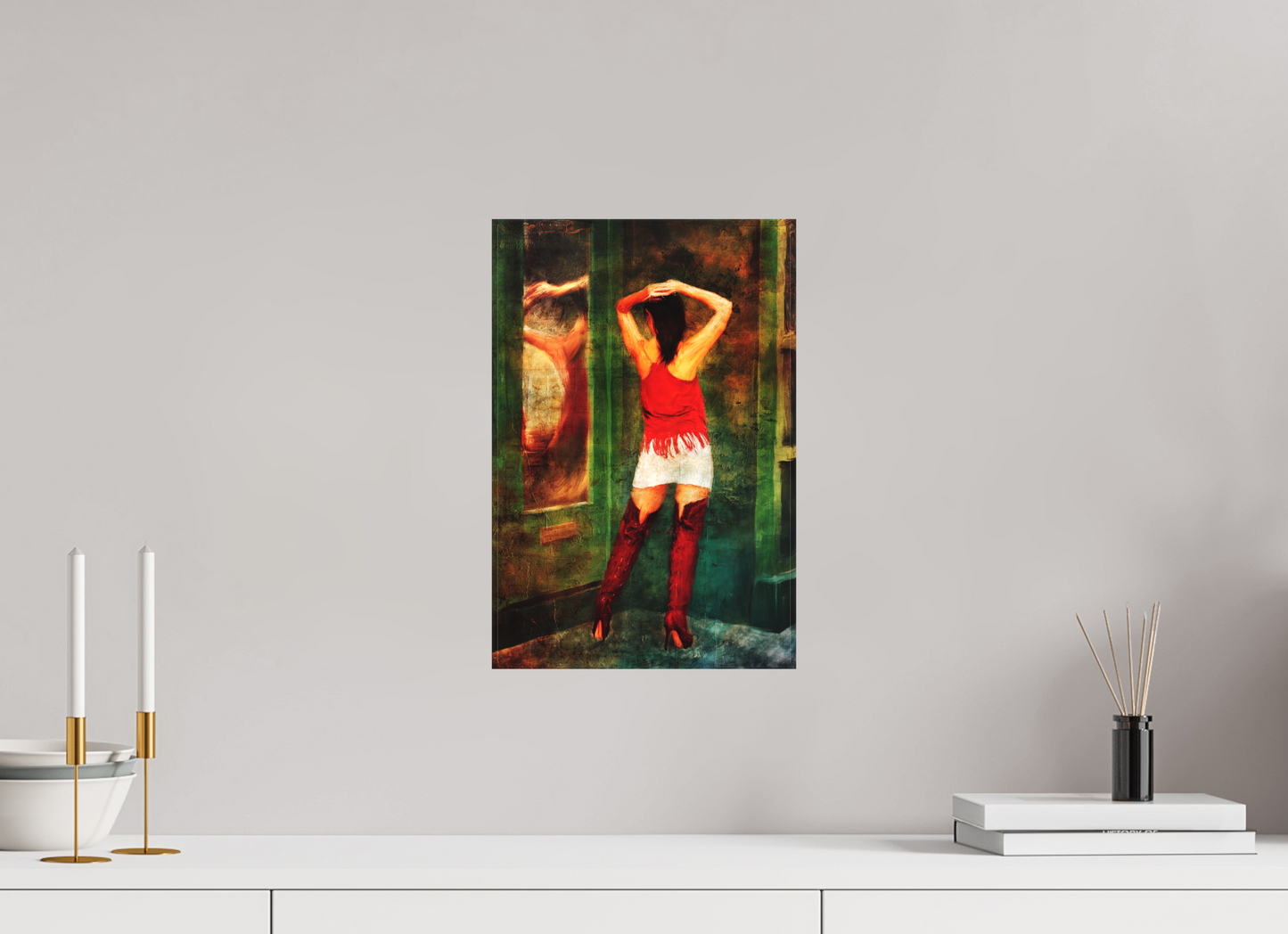 10 x 15″, -Matte Canvas on Stretcher Frame Reflection in Motion