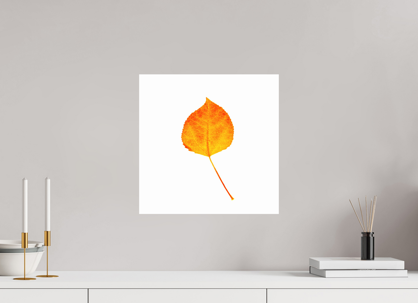 15 x 15″, -Giclée Fine Art Print Aspen Leaf