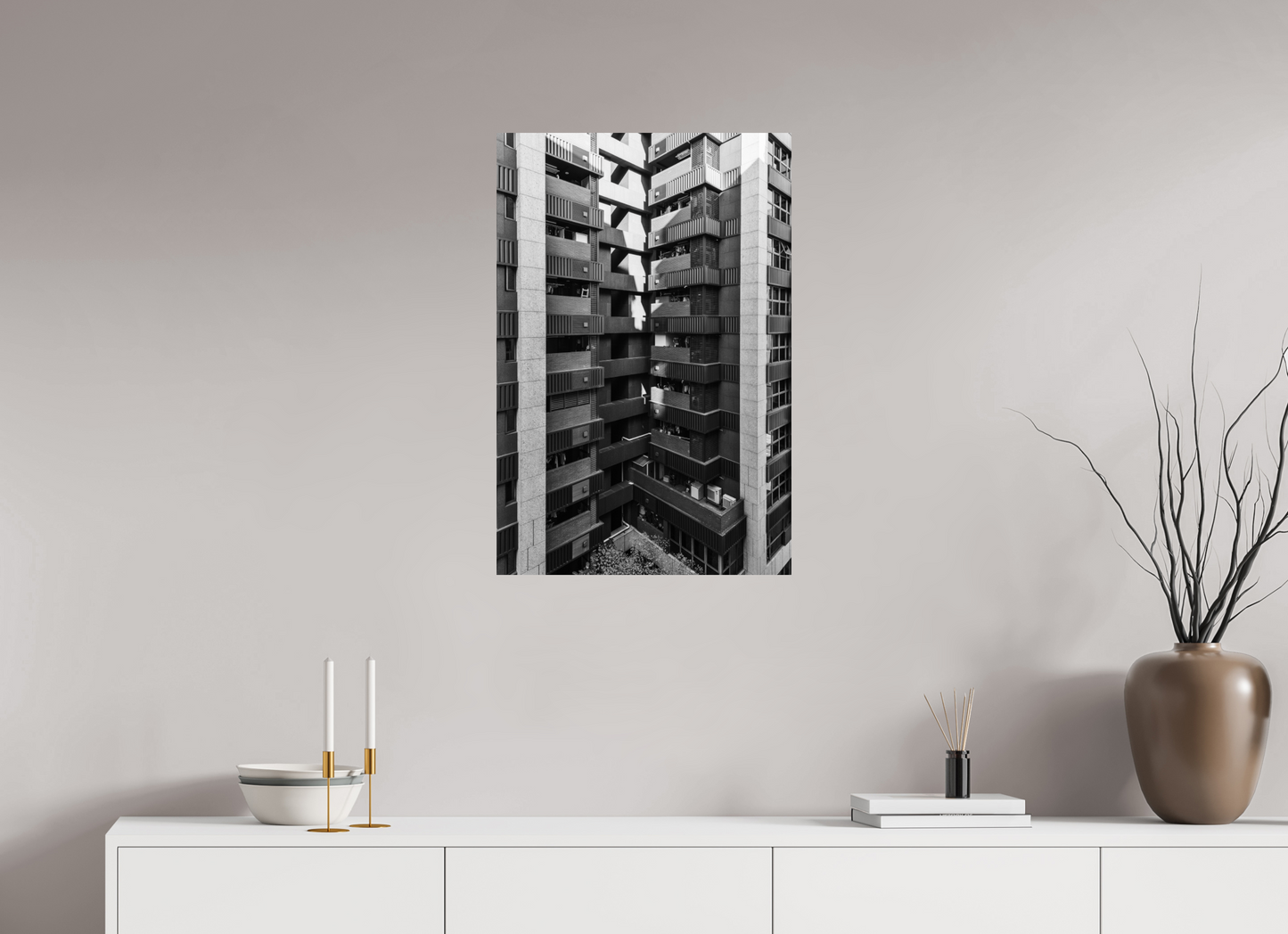 20 x 30″, -Photo Print on Ilford Baryta Paper High rise Black and White Fine Art Photograph Taipei Taiwan
