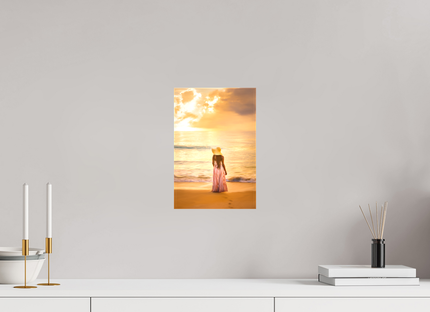 8 x 12″, -Textile Print on Stretcher Frame Vero Sunrise | The Quiet Beauty of a Vero Beach Sunrise