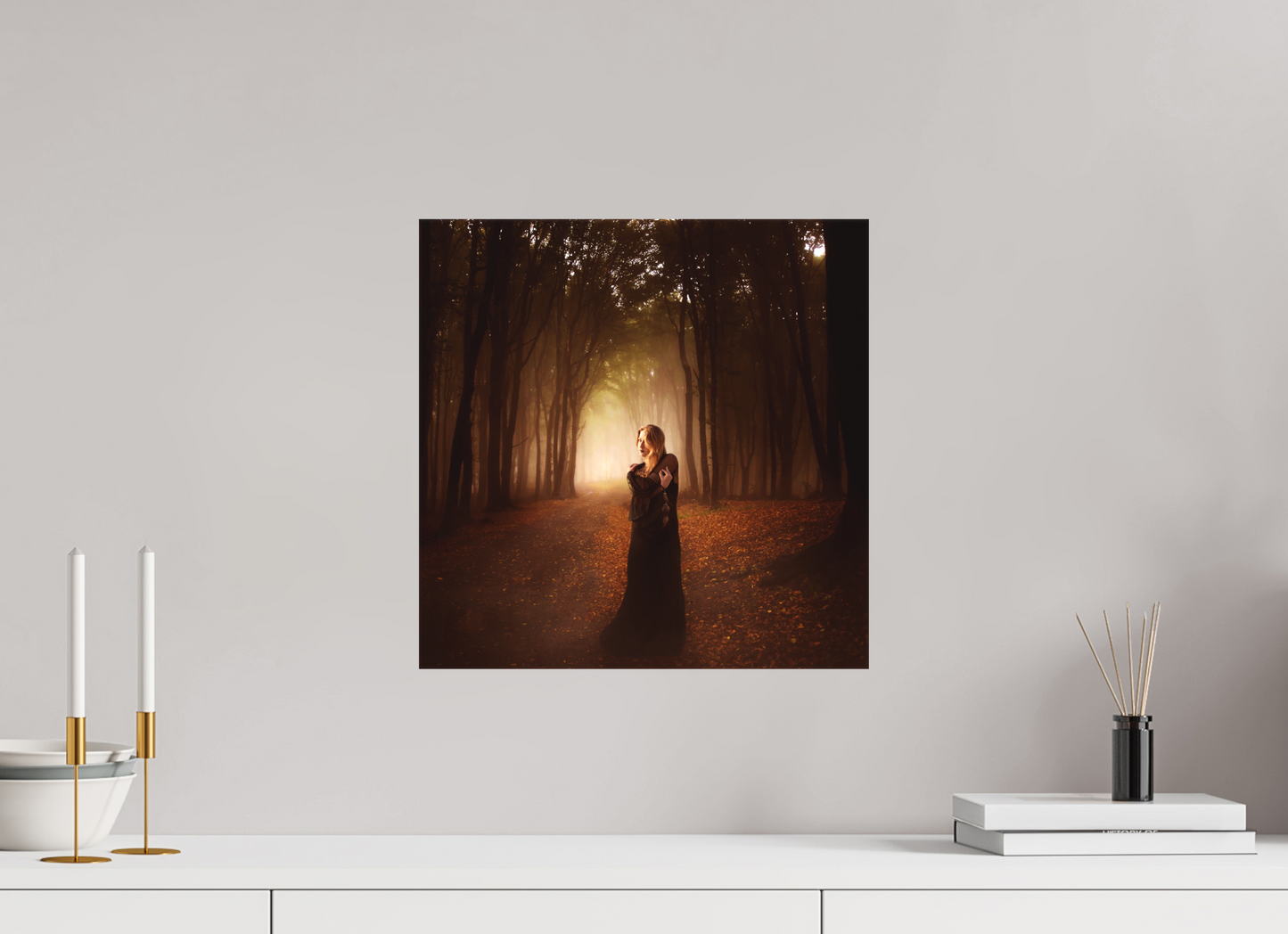 15 x 15″, -Textile Print on Stretcher Frame Sentinel Fine Art Surrealism • Fantasy • Atmospheric Narrative