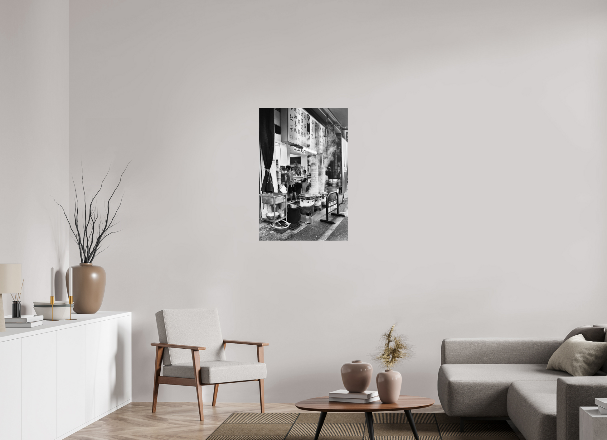 24 x 36″, -Giclée Fine Art Print Dumpling Kitchen Black and White Fine Art Photograph Hualien Taiwan
