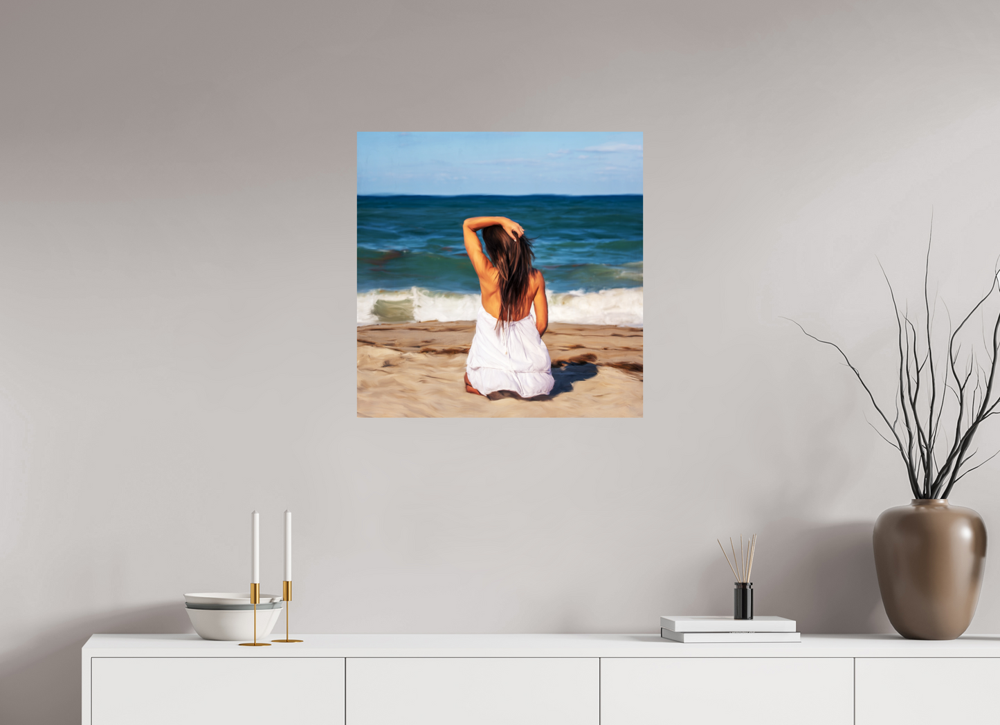 25 x 25″, -Photo Print on Fuji Crystal DP II Last Day at the Beach