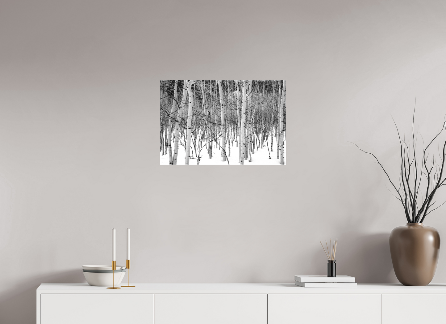 24 x 16″, -Matte Canvas on Stretcher Frame Wasatch Aspen