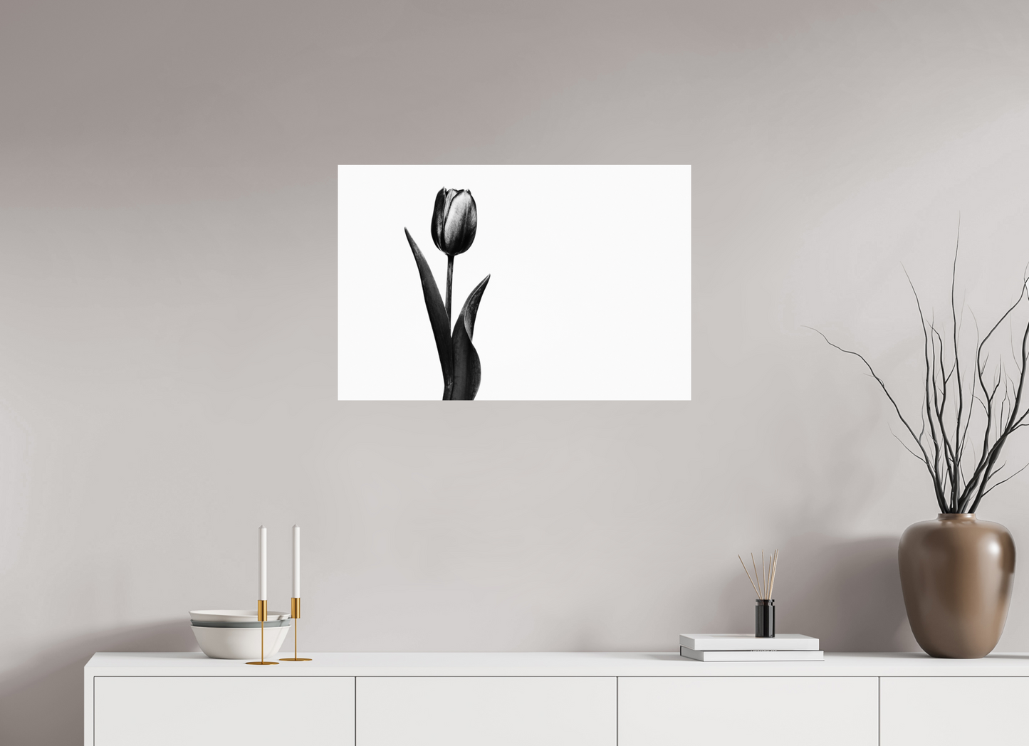 30 x 20″, -Photo Print on Ilford Baryta Paper Tulip Fine Art Black and White Photograph